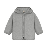 HUTTEliHUT - Bawełniana kurtka z uszkami Light Grey Melange