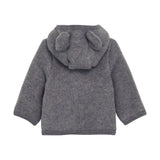 HUTTEliHUT - Kurtka z uszkami, wełna merino, Grey Melange