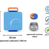 Omie - OmieBox lunch box z termosem, Blue Sky