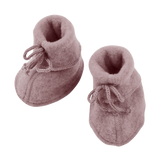Engel Natur - Ciepłe buciki z delikatnej wełny merino, rosewood mélange