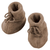 Engel Natur - Ciepłe buciki z delikatnej wełny merino, walnuss