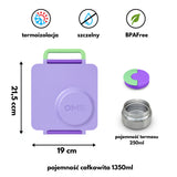 Omie - OmieBox lunch box z termosem, Lilac Purple