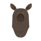 HUTTEliHUT – Kominiarka z długimi uszami, wełna merino, Brown Melange