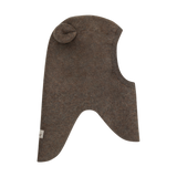HUTTEliHUT – Kominiarka z uszkami, wełna merino, Brown Melange