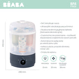 Beaba - Sterylizator parowy z suszarką 2w1, Night blue