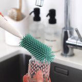 Beaba - Szczotka do butelek i smoczków silikonowa, Sage Green