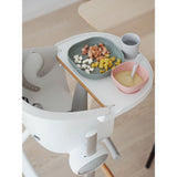 Beaba - Komplet naczyń z silikonu z przyssawką, eucalyptus