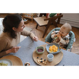 Beaba - Komplet naczyń z silikonu z przyssawką, pebble