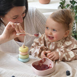 Beaba - Silikonowa miseczka z przyssawką, Cotton candy