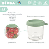 Beaba - Szklany słoiczek z zamknięciem 250 ml, Sage green