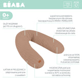 Beaba - Ergonomiczna poduszka rogal dla kobiet w ciąży i karmiących Big Flopsy, Fleur de coton Cacao