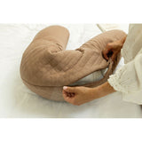 Beaba - Ergonomiczna poduszka rogal dla kobiet w ciąży i karmiących Big Flopsy, Fleur de coton Cacao