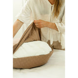 Beaba - Ergonomiczna poduszka rogal dla kobiet w ciąży i karmiących Big Flopsy, Fleur de coton Cacao