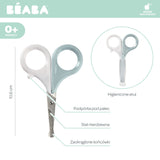 Beaba - Nożyczki do paznokci w etui Green Blue