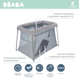 Beaba - Łóżeczko turystyczne 3w1 Eazy sleep, Heather grey / Pebble