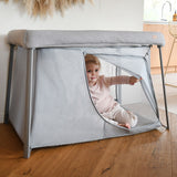 Beaba - Łóżeczko turystyczne 3w1 Eazy sleep, Heather grey / Pebble