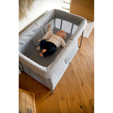 Beaba - Łóżeczko turystyczne 3w1 Eazy sleep, Heather grey / Pebble