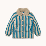Tinycottons - Kurtka pikowana Blue Retro Stripes Padded Jacket