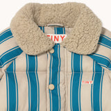 Tinycottons - Kurtka pikowana Blue Retro Stripes Padded Jacket