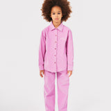 BOBO CHOSES - Spodnie B.C pink corduroy straight pants