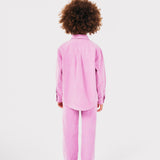 BOBO CHOSES - Spodnie B.C pink corduroy straight pants