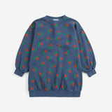 BOBO CHOSES - Sukienka dresowa Stamp Bloom all over sweatshirt dress