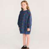 BOBO CHOSES - Sukienka dresowa Stamp Bloom all over sweatshirt dress