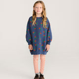 BOBO CHOSES - Sukienka dresowa Stamp Bloom all over sweatshirt dress