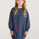 BOBO CHOSES - Sukienka dresowa Stamp Bloom all over sweatshirt dress