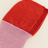 HVID - Kominiarka z wełny merino Eddy, cotton candy / red