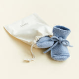 HVID - Buciki z wełny merino Booties, light blue