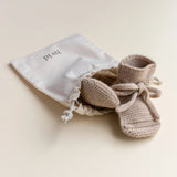 HVID - Buciki z wełny merino Booties, sand