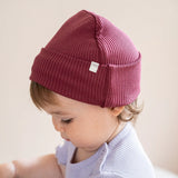Minimalisma - Mięciutka czapka beanie z mieszanki jedwabiu i bawełny Bambi, Pomegranate