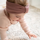 Minimalisma - Elastyczna opaska z mieszanki jedwabiu i bawełny Bi, Antique Rose