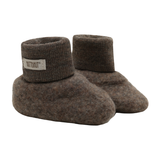HUTTEliHUT - Buciki niemowlęce z wełny merino, brown melange