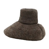 HUTTEliHUT - Buciki niemowlęce z wełny merino, brown melange