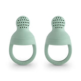 Mushie - Gryzak na przekąski 2-pack Cambridge Blue