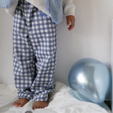 Kid Story - Bawełniane spodnie, puppy navy check