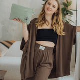 Casa Manta - Góra od kimono Ginkgo, brown