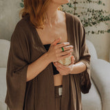 Casa Manta - Góra od kimono Ginkgo, brown