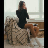 Casa Manta - Koc z Wełny Merino Oat