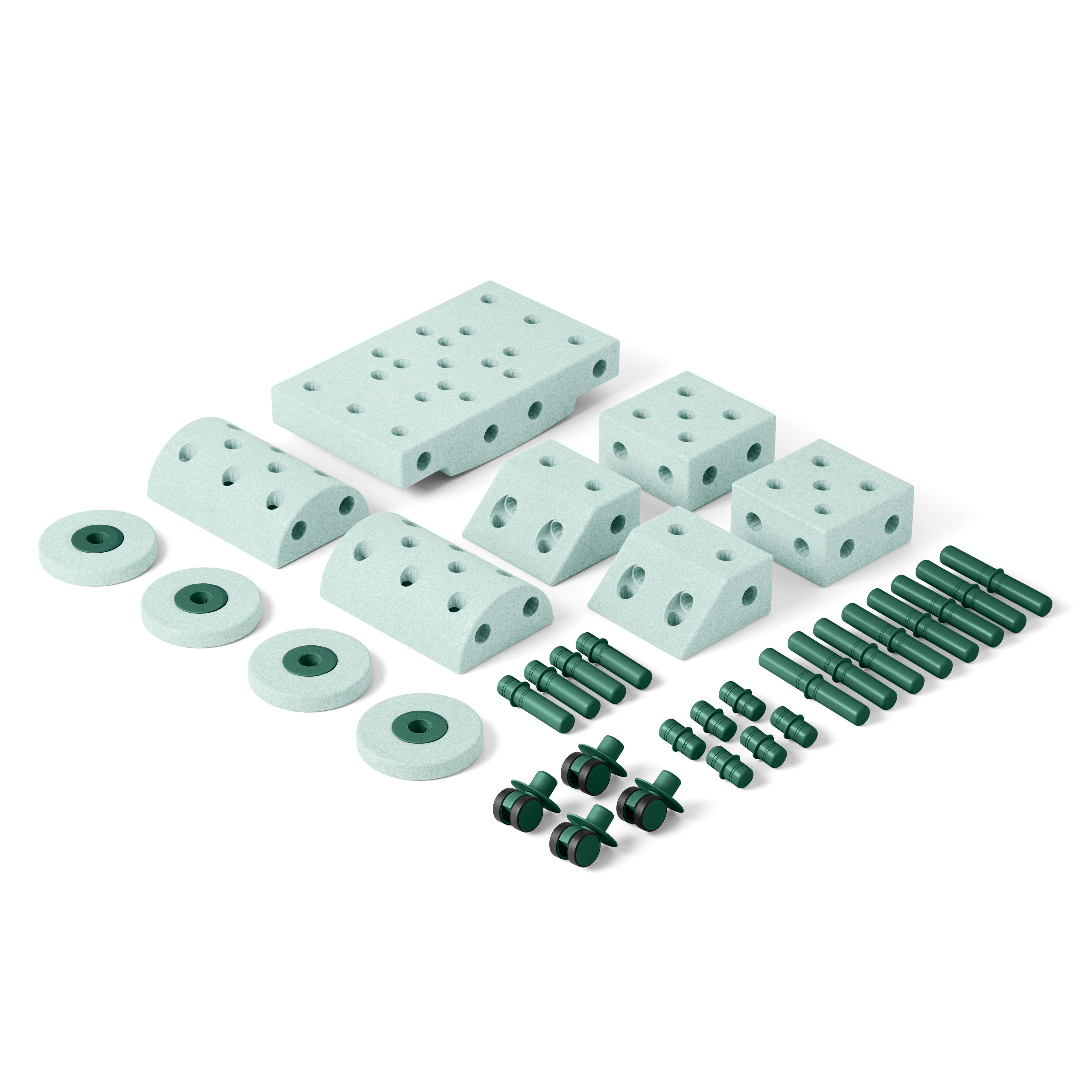 MODU Dreamer set – Kreatywne klocki rozwijające motorykę dużą, miętowy