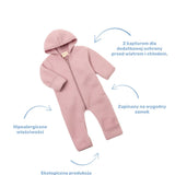 Engel Natur - Kombinezon na zamek z delikatnej wełny merino, rosewood