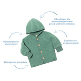 Engel Natur - Kurtka z delikatnej wełny merino, jade mélange