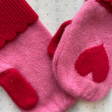 Konges Slojd - Wełniane rękawiczki dziecięce Collette, pink