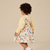 Goldie + Ace - Bluza Goldie Crew Lemon – haftowana, z miękkiej frotty bawełnianej