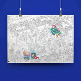 OMY - Gigantyczna kolorowanka 100x70cm, goal