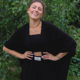 Casa Manta - Góra od kimono Ginkgo, black