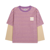 Jelly Mallow - T-Shirt Joyful Stripe Layered, fioletowy