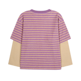 Jelly Mallow - T-Shirt Joyful Stripe Layered, fioletowy